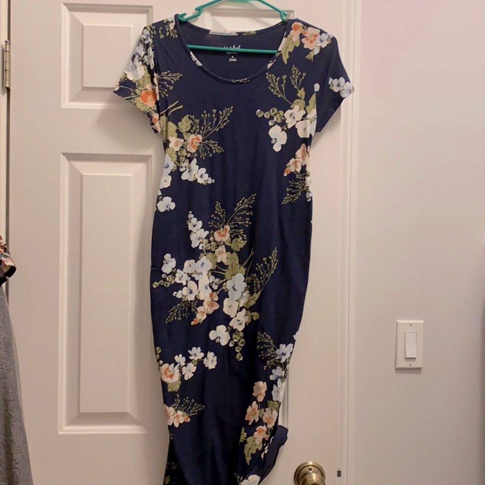 Maternity Dress Blue Medium